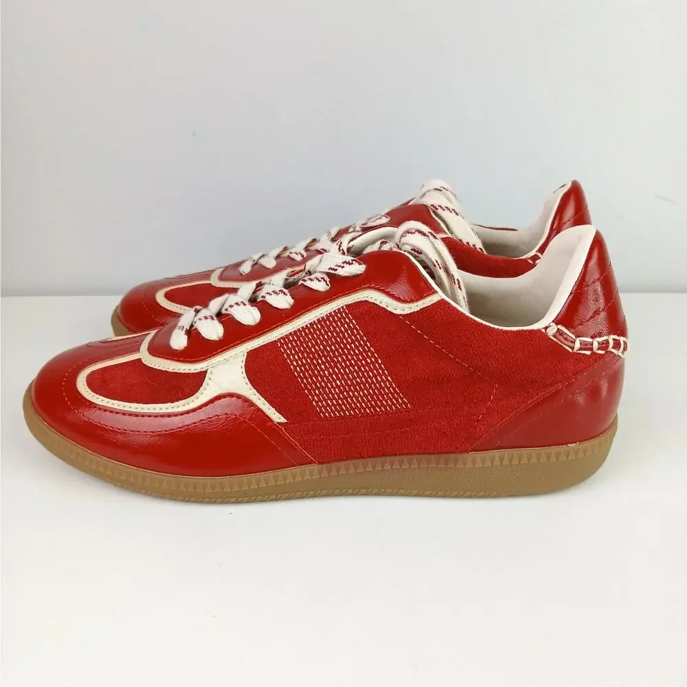 Oasis Society SZ 8.5 The Dalia Lace-Up Sneaker Color Cherry Retro Vegan NEW